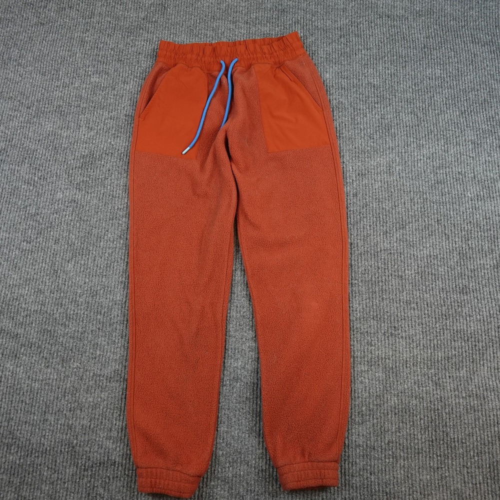 Cotopaxi Abrazo Sweatpants Mens Small Orange Fleece Joggers Elastic Waist